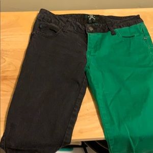 2 toned jeans